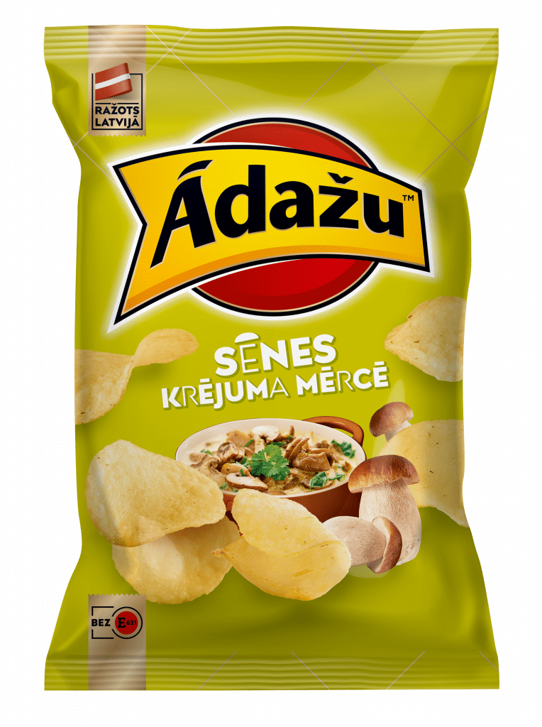 Ādažu Čipsi Ar sēņu krējuma mērcē garšu 130g