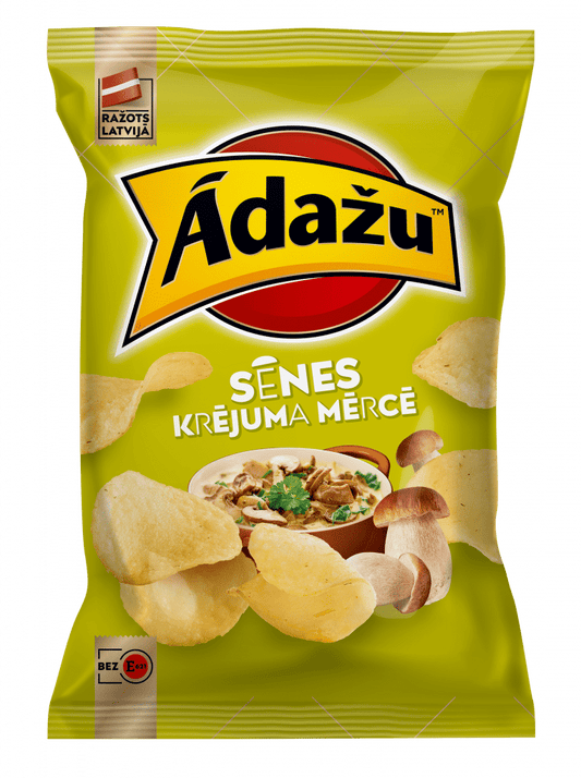 Ādažu Čipsi  Ar sēņu krējuma mērcē garšu 130g