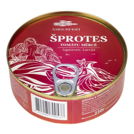 amberfish Šprotes tomātu mērcē 170g