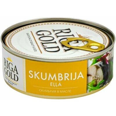 Riga gold skumbrija eļļā 240g