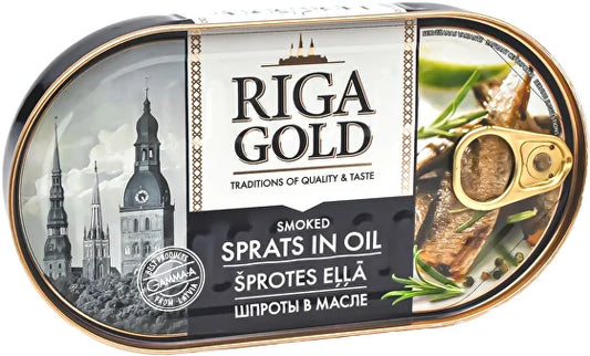 Riga gold Šprotes eļļā 190g