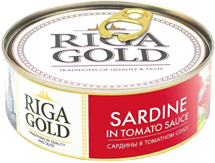 Riga gold Atlantijas sardīnes tomātu mērcē 240g