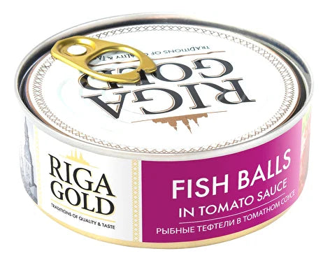 Riga Gold Zivju tefteļi tomātu mērcē 240g