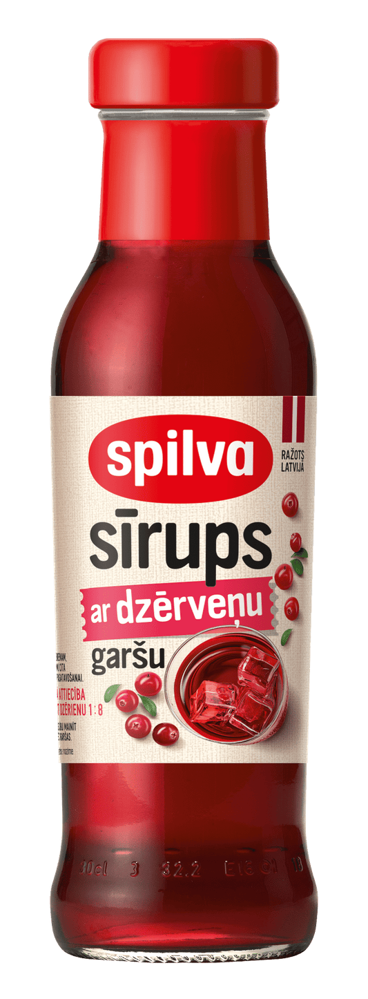Spilva Sīrups ar dzērveņu garšu 340g