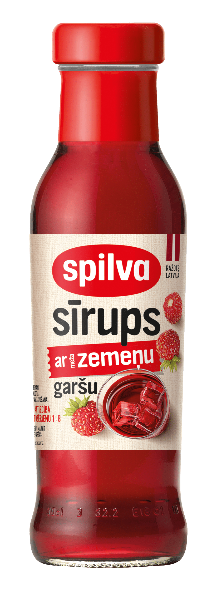 Spilva Sīrups ar meža zemeņu  garšu 340g