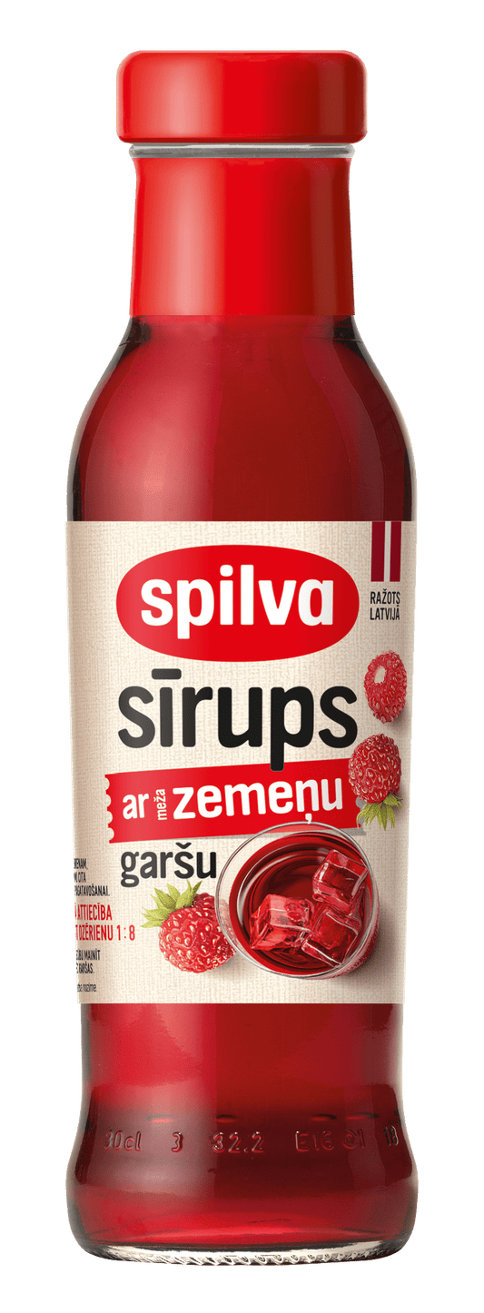 Spilva Sīrups ar meža zemeņu  garšu 340g