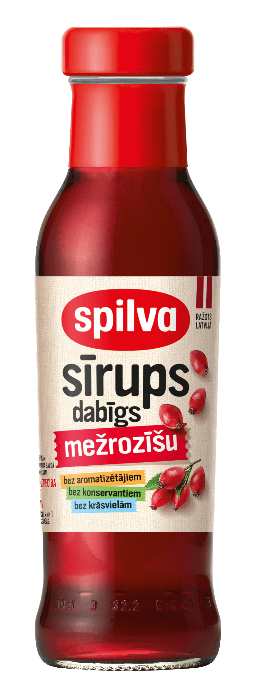Spilva Dabīgs mežrozīšu sīrups 400g