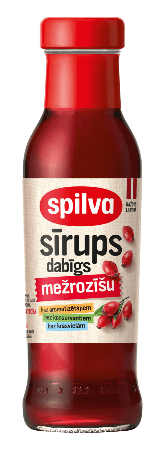 Spilva Dabīgs mežrozīšu sīrups 400g