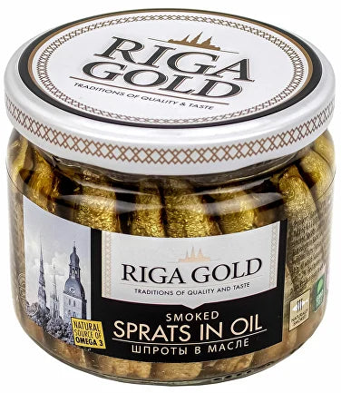 Riga gold Šprotes eļļā Stiklā 250g