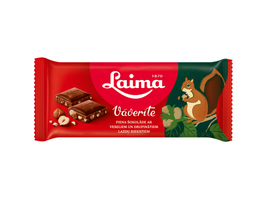 LAIMA PIENA ŠOKOLĀDE VĀVERĪTE 90g