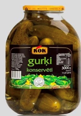 KOK Gurķi konservēti 3L (9-12cm)