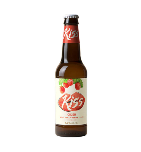 Kiss sidrs Meža zemene 4,5% 330 ml