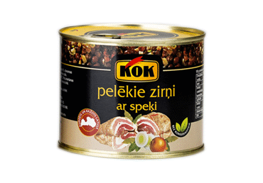 KOK Pelēkie zirņi ar speķi 550g