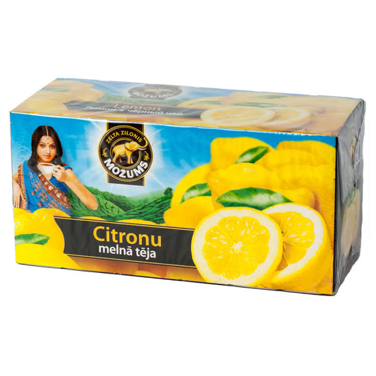 Melnā tēja MOŽUMS Citronu, 20x1.5g