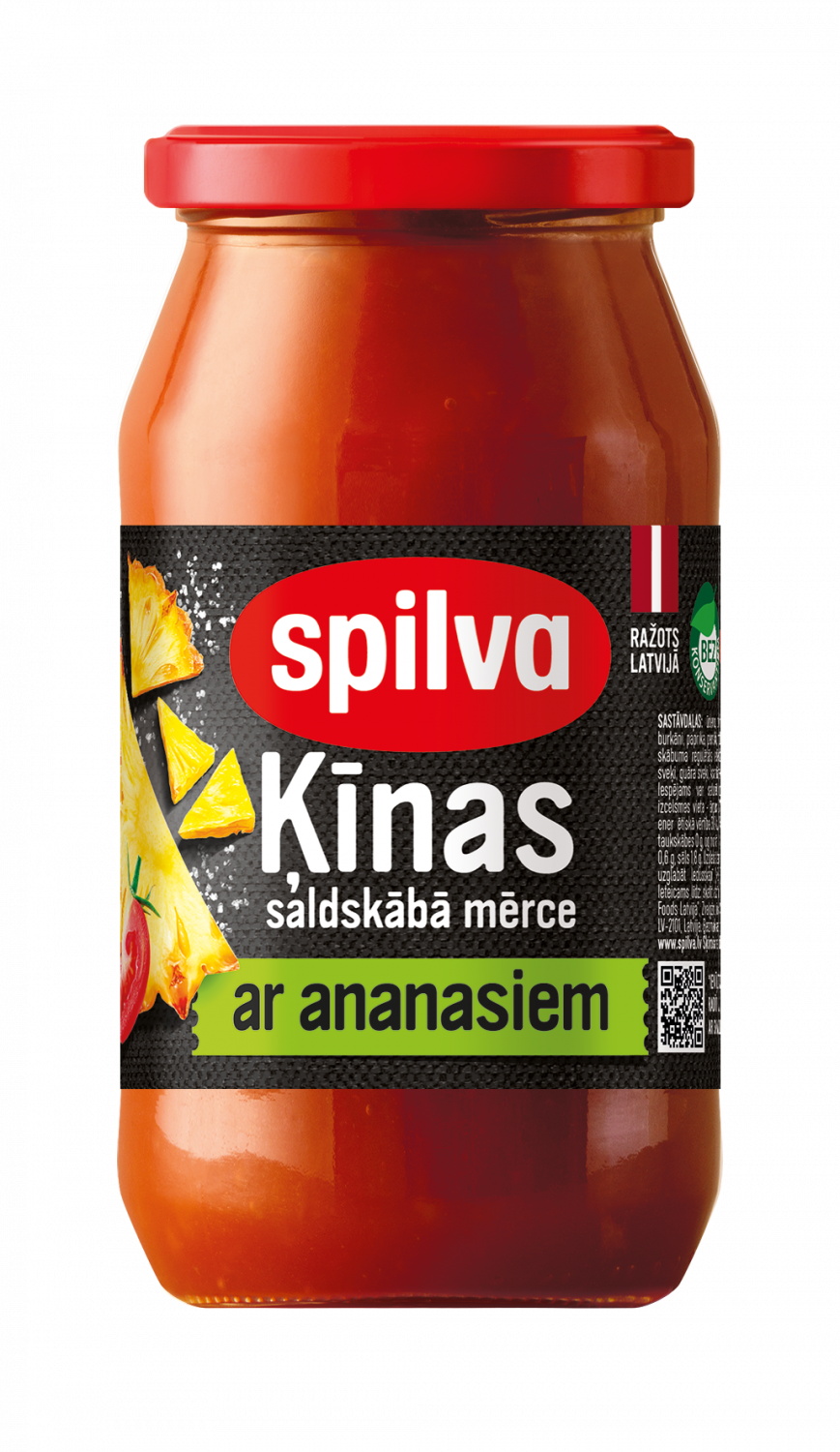 Spilva Ķīnas saldskābā mērce ar ananasiem 0.53L