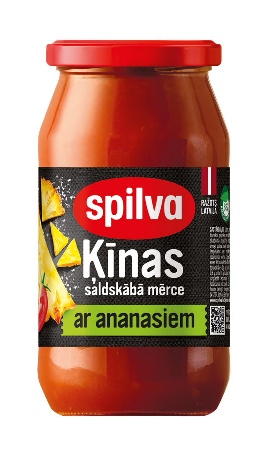 Spilva Ķīnas saldskābā mērce ar ananasiem 0.53L