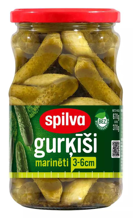 spilva Marinēti gurķīši (3-6 cm) 720l