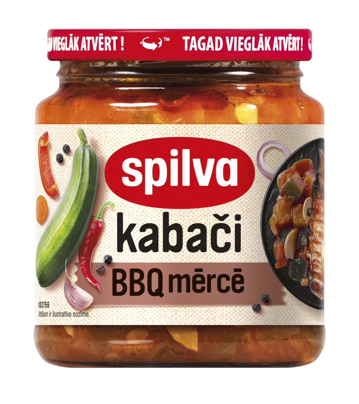 Spilva Kabači BBQ mērcē 0.58l