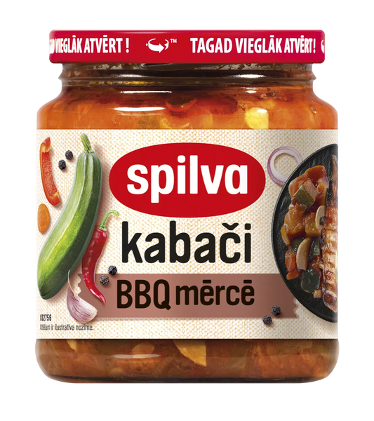 Spilva Kabači BBQ mērcē 0.58l