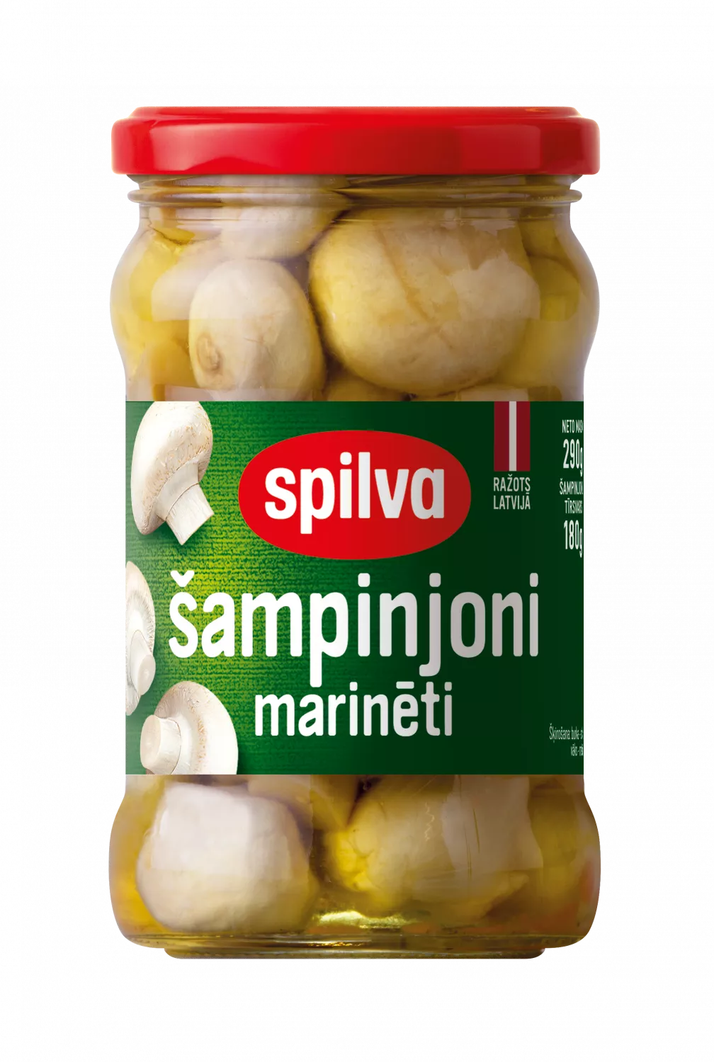 Spilva Marinēti šampinjoni 320ml