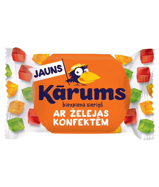 Kārums Biezpiena sieriņš ar želejas konfektēm, 45g
