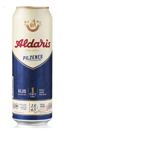 Alus ALDARIS Pilzenes, 4,2%, bundžā, 0.568l (1pinte)
