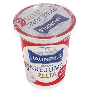 Skābais krējums JAUNPILS Zelta, 25%, 400 g