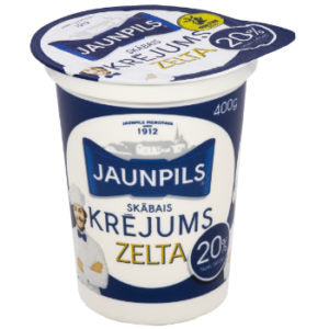 Skābais krējums JAUNPILS Zelta, 20%, 400 g