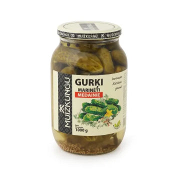 Gurķi marinēti medainie Muižkungu 1L  500g