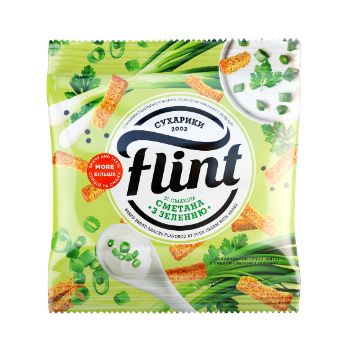 Sausiņi Flint krējuma un zaļumu garšu 35g