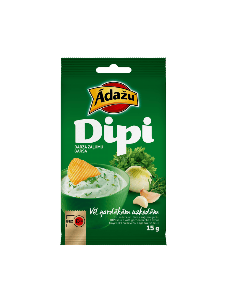 Dipi mērcīte ar dārza zaļumu garšu