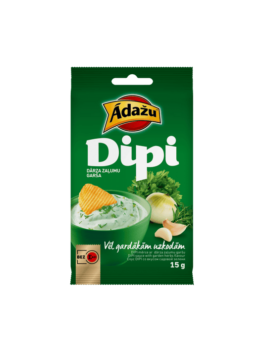 Dipi mērcīte ar dārza zaļumu garšu