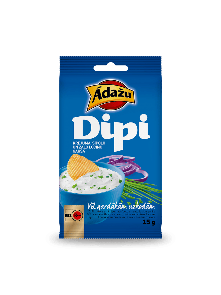 Dipi mērcīte ar krējuma, sīpolu un zaļo lociņu garšu
