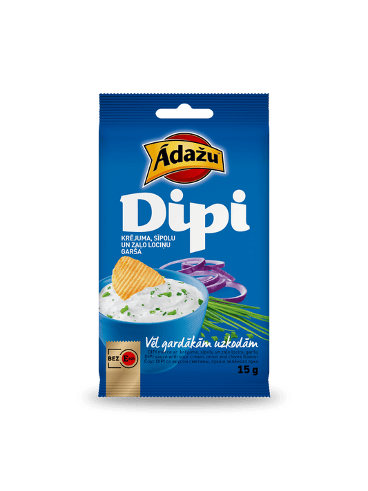 Dipi mērcīte ar krējuma, sīpolu un zaļo lociņu garšu