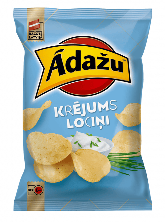 Ādažu Čipsi Ar krējuma un lociņu garšu 130g