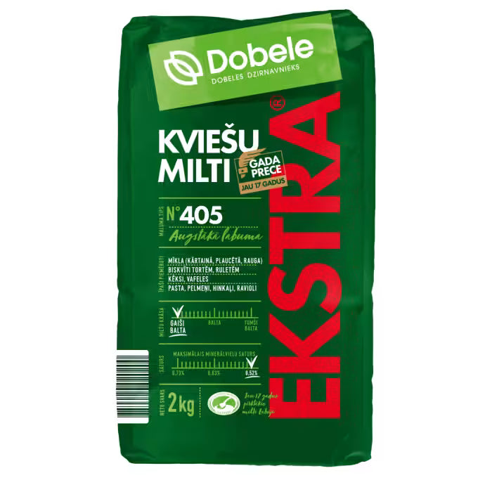 Dobele Kviešu milti  ekstra 2kg