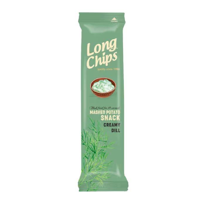 Long Chips kartupeļu čipsi ar diļļu garšu 75g