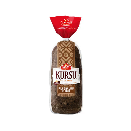 Hanzas maiznica Rudzu pilngraudu maize KURŠU 800g