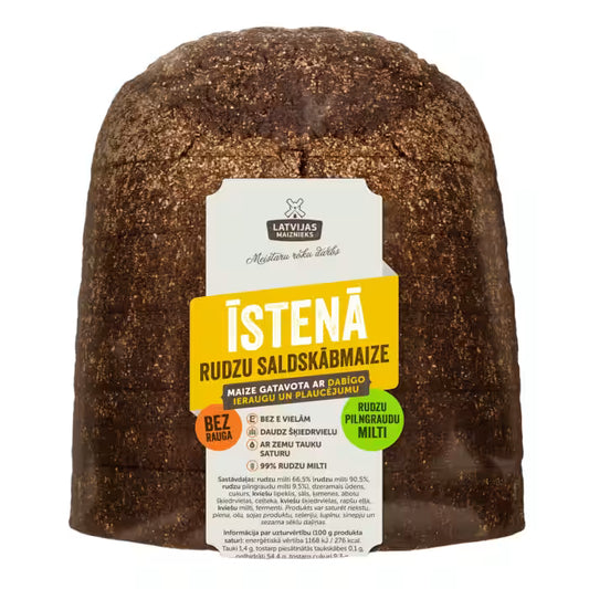 Latvijas maiznieks  ĪSTENĀ rudzu saldskābmaize 730g