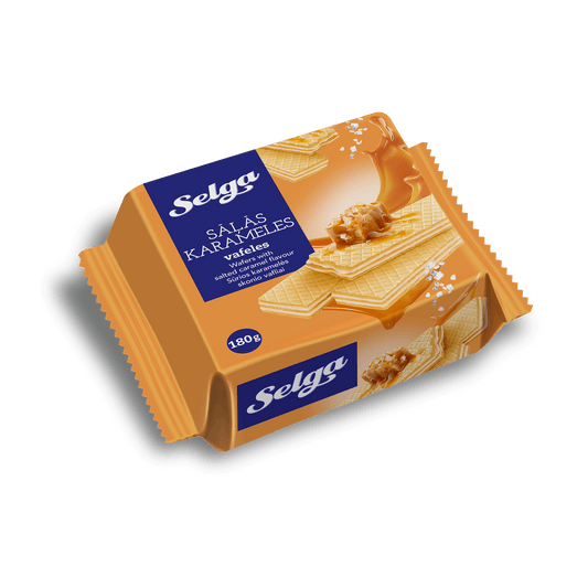 SELGA SĀĻĀS KARAMELES VAFELES 180g