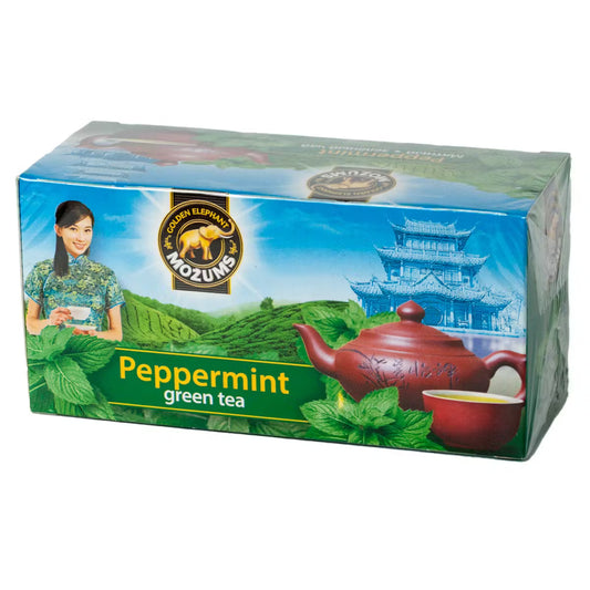 Zaļā tēja MOŽUMS ar Piparmētru, 20*1.5g