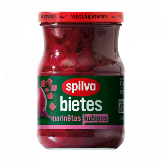 Marinētas bietes kubiņos 580ml