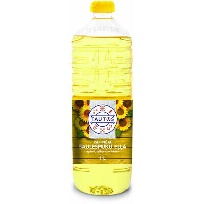 Tauts Eļļa saulespuķu, rafinēta 1l,