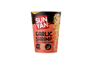 Ātri pagatavojamas nūdeles SUN YAN ar garneļu garšu 65g