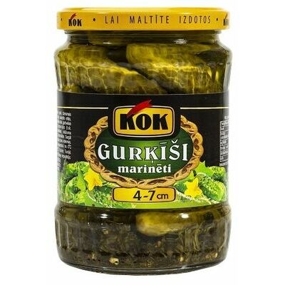 KOK Gurķiši (4-7CM) marinēti 530 gr.