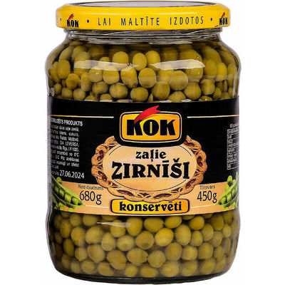 KOK Zaļie zirņīši 680g (450g)