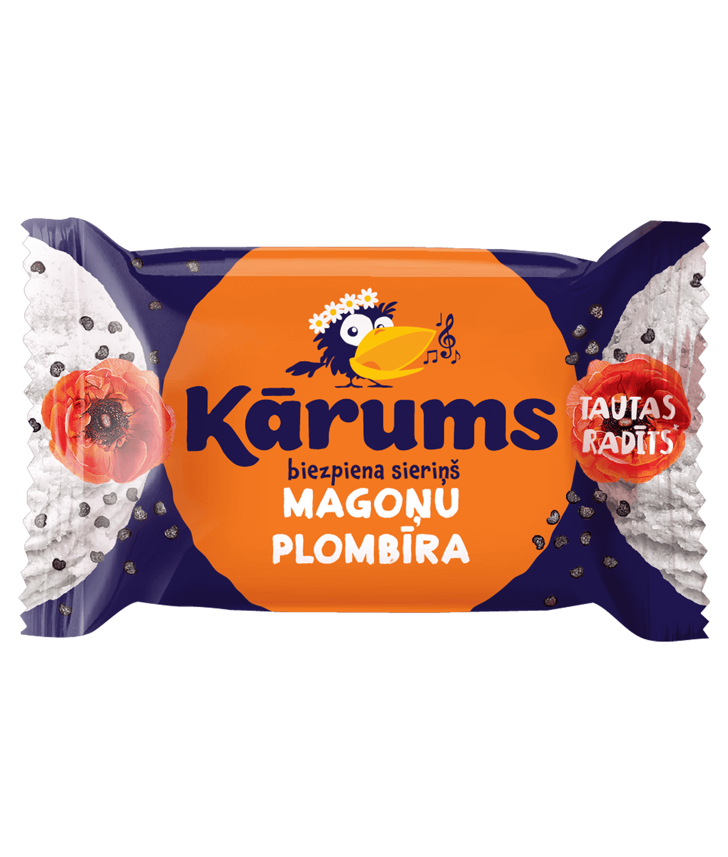 Kārums  Biezpiena sieriņš magoņu-plombīra, 45g