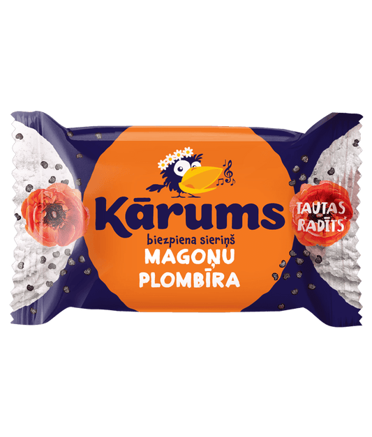 Kārums  Biezpiena sieriņš magoņu-plombīra, 45g
