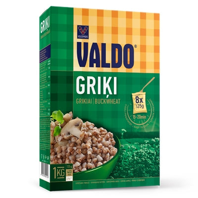 VALDO Griķi  kārba(8x125g) 1kg