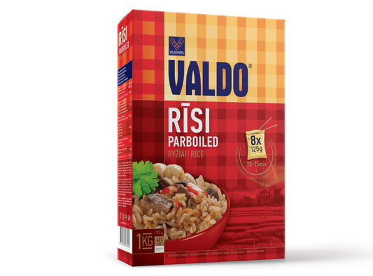 Rīsi PARBOILED VALDO 1 kg (8x125g)